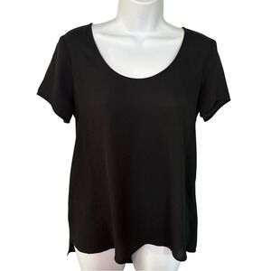 Express Black Scoop Neck Short Sleeve Top